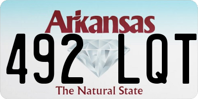 AR license plate 492LQT