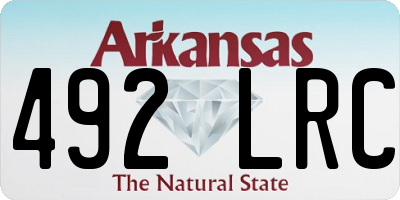 AR license plate 492LRC