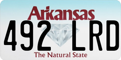 AR license plate 492LRD