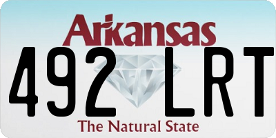 AR license plate 492LRT