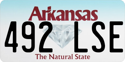 AR license plate 492LSE