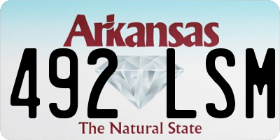 AR license plate 492LSM