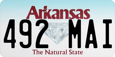 AR license plate 492MAI