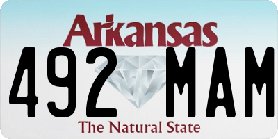 AR license plate 492MAM