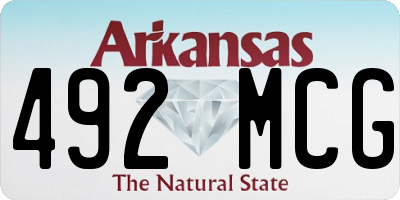 AR license plate 492MCG