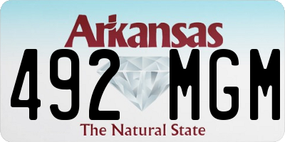 AR license plate 492MGM