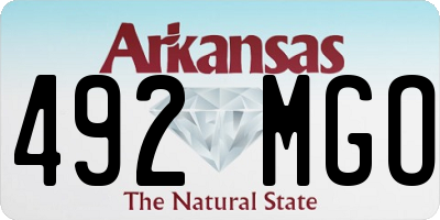 AR license plate 492MGO