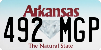 AR license plate 492MGP