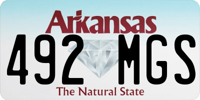 AR license plate 492MGS