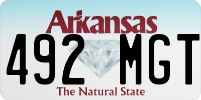 AR license plate 492MGT