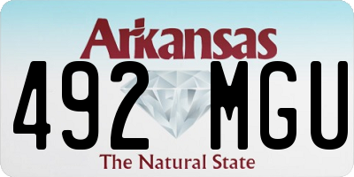 AR license plate 492MGU