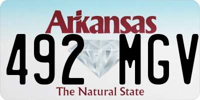 AR license plate 492MGV