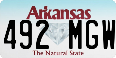 AR license plate 492MGW