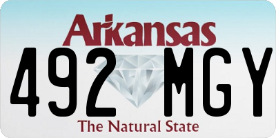 AR license plate 492MGY