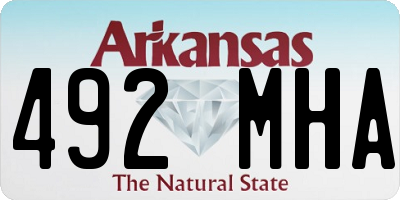 AR license plate 492MHA