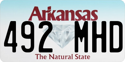 AR license plate 492MHD