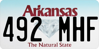 AR license plate 492MHF