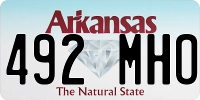 AR license plate 492MHO