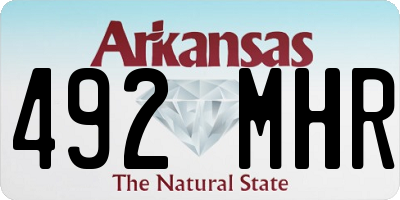 AR license plate 492MHR