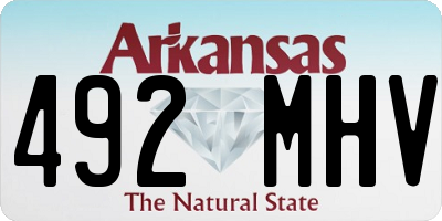 AR license plate 492MHV