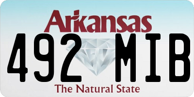 AR license plate 492MIB
