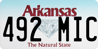 AR license plate 492MIC