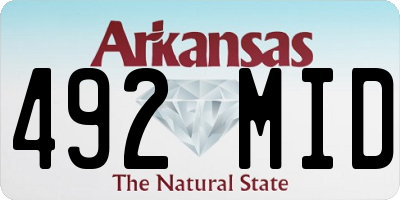 AR license plate 492MID