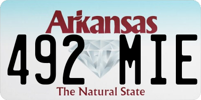 AR license plate 492MIE