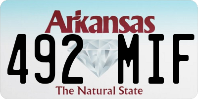 AR license plate 492MIF
