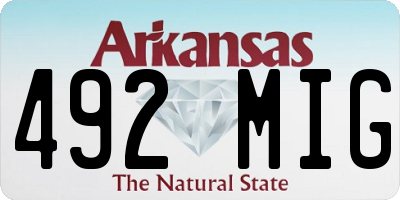 AR license plate 492MIG