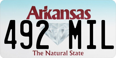AR license plate 492MIL