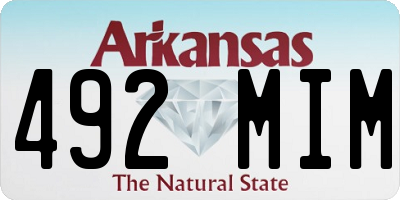 AR license plate 492MIM