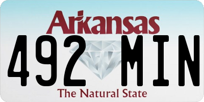 AR license plate 492MIN