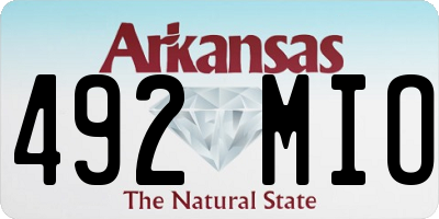 AR license plate 492MIO