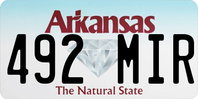 AR license plate 492MIR