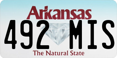 AR license plate 492MIS