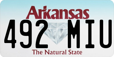 AR license plate 492MIU