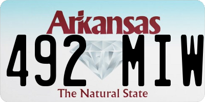 AR license plate 492MIW