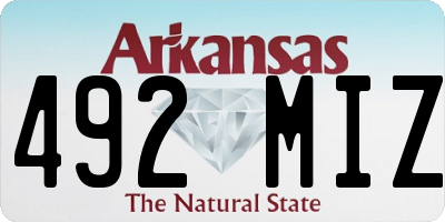 AR license plate 492MIZ
