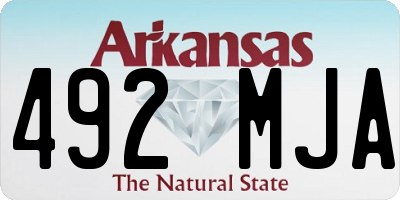 AR license plate 492MJA