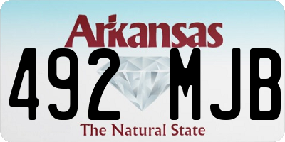 AR license plate 492MJB