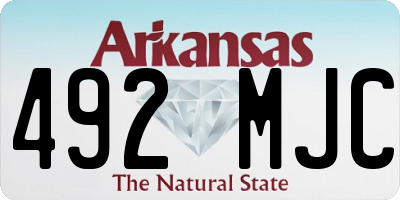 AR license plate 492MJC