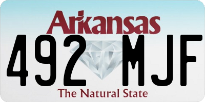 AR license plate 492MJF