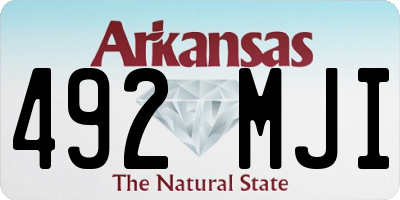 AR license plate 492MJI