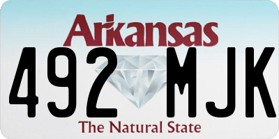 AR license plate 492MJK