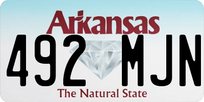 AR license plate 492MJN