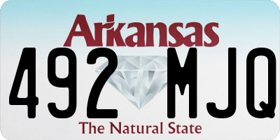 AR license plate 492MJQ