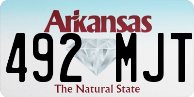 AR license plate 492MJT