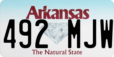 AR license plate 492MJW