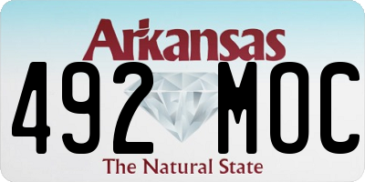 AR license plate 492MOC